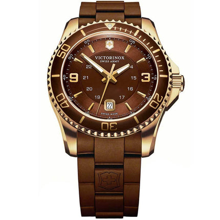 Victorinox Swiss Army Men's Watch - Maverick GS Rose Gold Case Brown Dial | 241608 ,