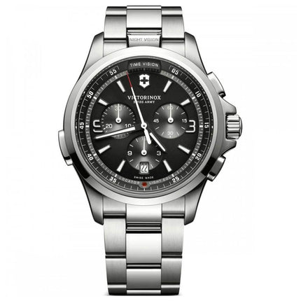Victorinox Swiss Army Men's Watch - Night Vision Stainless Steel Bracelet | 241780 ,