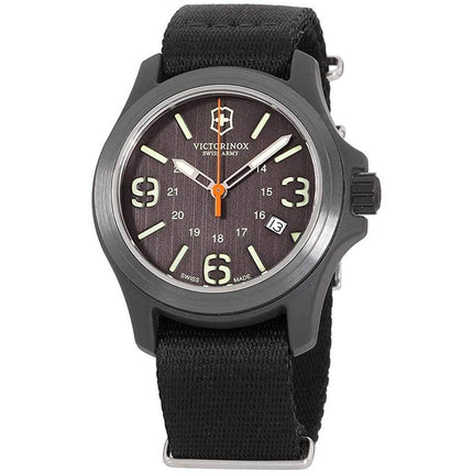 Victorinox Swiss Army Men's Watch - Original Grey Dial Black Nylon Strap | 241593.1 ,