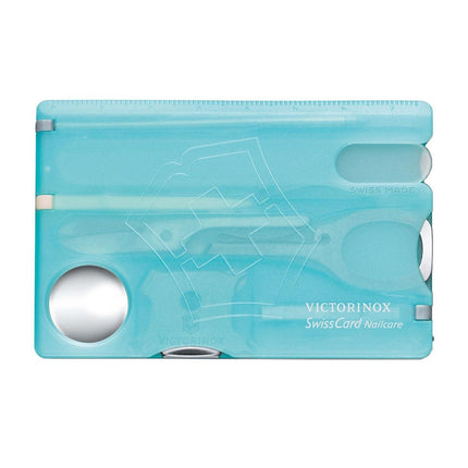 Victorinox Swiss Army Pocket Tool - SwissCard Nailcare Ice-Blue Translucent | 0.7240.T21 ,