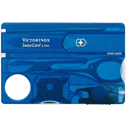 Victorinox Swiss Army Tool Kit - Blue Transparent Swiss Card Lite, 82mm | 0.7322.T2 ,