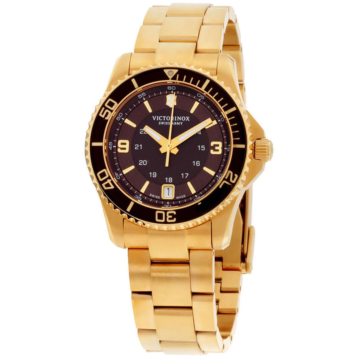 Victorinox Swiss Army Women's 241614 Maverick Brown Gold Watch