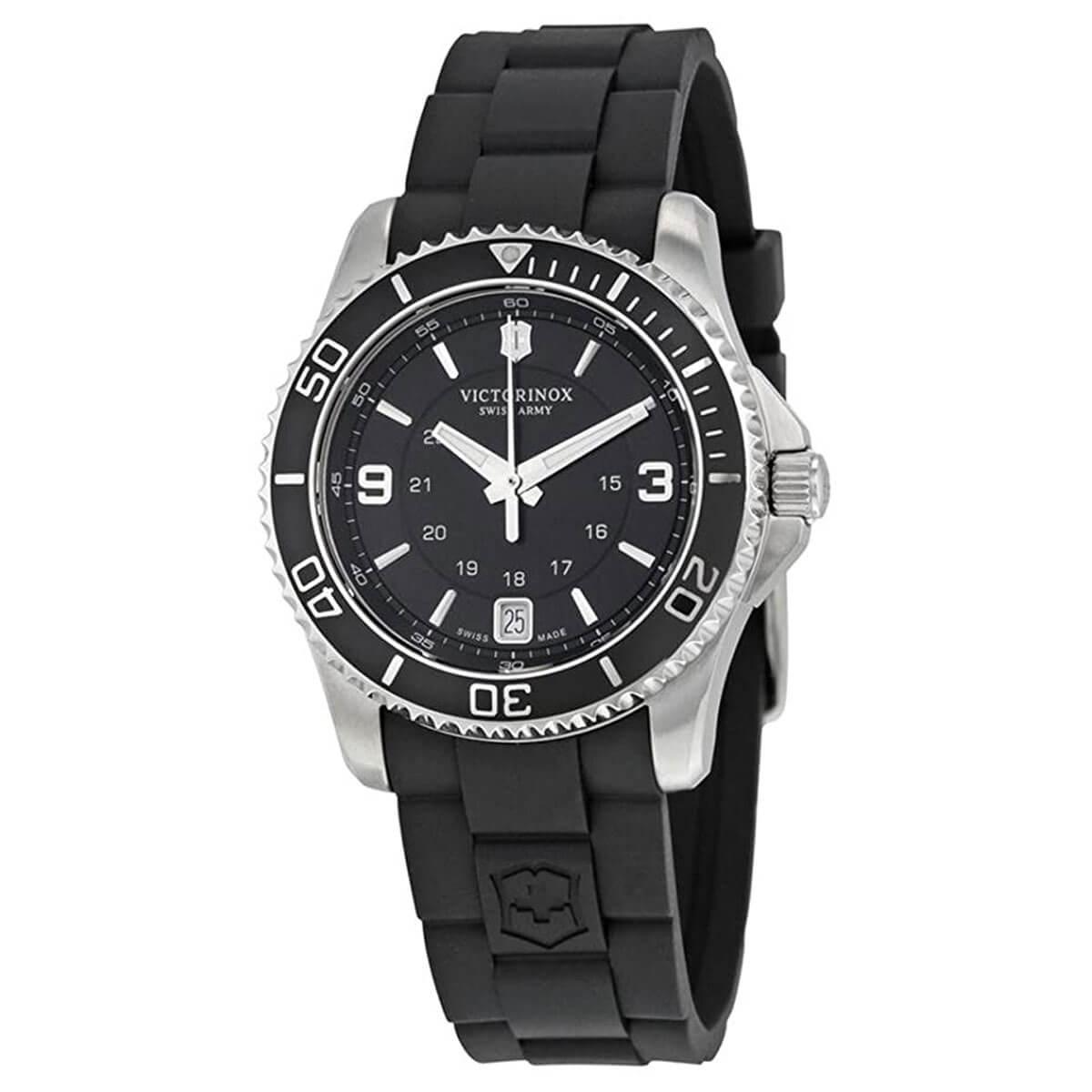 サボ Victorinox Swiss Army Women's Quartz Watch - Maverick Black Dial