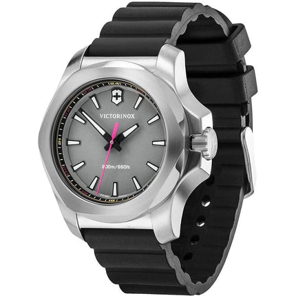 Victorinox Swiss Army Women's Watch - I.N.O.X. V Grey Dial Black Strap | 241881 ,