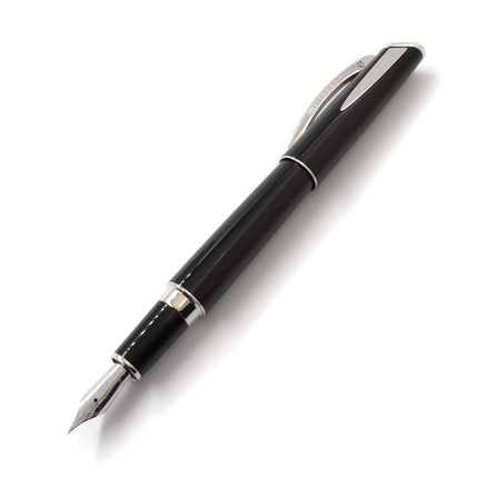 Visconti Fountain Pen - Pininfarina Black Resin and Silver Tone ,