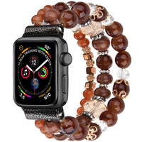 WareWel Apple Watch Compatible Beaded Pearl Elastic Loop ,