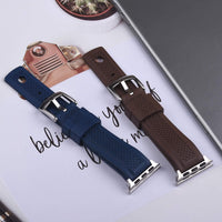 WareWel Apple Watch Compatible Premium FKM Rubber Replace Strap with Locking Eyelet ,