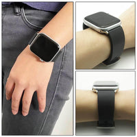 WareWel Apple Watch Compatible Premium FKM Rubber Replace Watch Strap ,