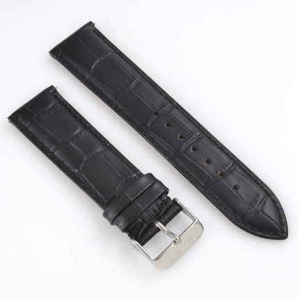 WareWel Crocodile Pattern Genuine Leather Replacement Watch Strap with Quick Release ,