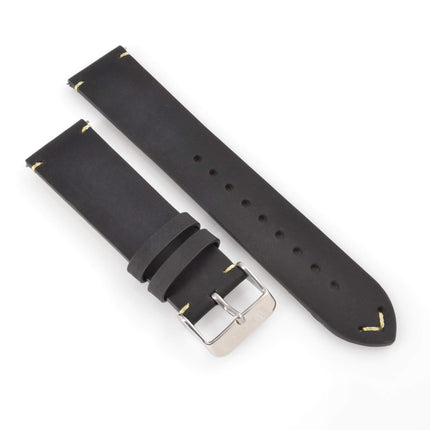 WareWel Genuine Crazy Horse Leather Replacement Watch Strap with Quick Release ,
