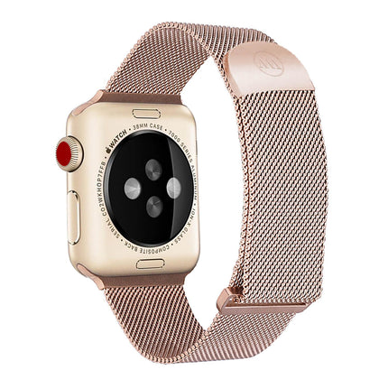 WareWel SS Magnetic Milanese Mesh Loop Replacement Band Compatible with Apple Watch Series 1, 2, 3, 4, 5, 6 ,