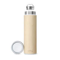 Welly Water Bottle - Wide Mouth Vacuum Insulated Stainless Steel Bamboo, 18oz ,