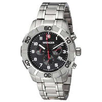 Wenger 01.0853.102 Men's Roadster Chrono Black Dial Stainless Steel Bracelet Watch ,