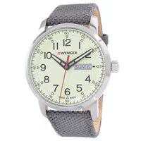 Wenger 01.1541.106 Men's Attitude Heritage Beige Dial Grey Nylon Strap Watch ,