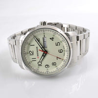 Wenger 01.1541.108 Men's Attitude Heritage Stainless Steel Bracelet Cream Dial Day Date Watch ,