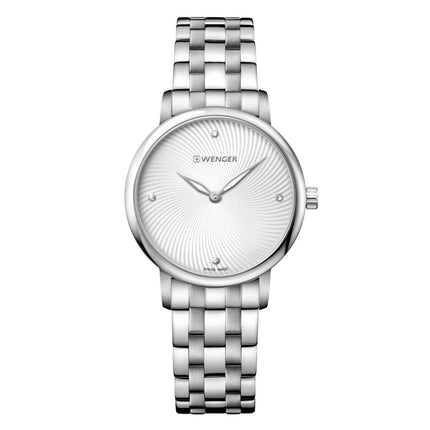 Wenger 01.1721.109 Women's Urban Donnissima Silver Dial Stainless Steel Crystal Watch ,