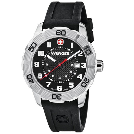 Wenger 0851.101 Men's Roadster Sport Black Dial Black Rubber Strap Watch ,