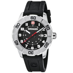Wenger 0851.101 Men's Roadster Sport Black Dial Black Rubber Strap Watch