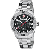Wenger 0851.102 Men's Roadster Sport Black Dial Steel Bracelet Watch ,