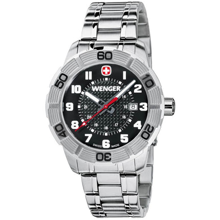 Wenger 0851.102 Men's Roadster Sport Black Dial Steel Bracelet Watch ,