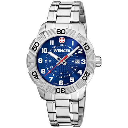 Wenger 0851.103 Men's Roadster Sport Blue Dial Steel Bracelet Watch ,