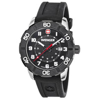 Wenger 0851.105 Men's Roadster Sport Black Bezel Black Dial Black Rubber Strap Watch ,