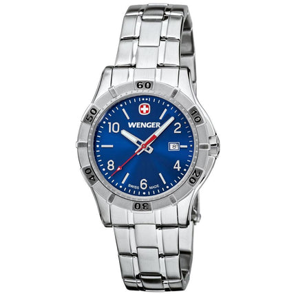 Wenger 0921.104 Women's Platoon Blue Dial Stainless Steel Bracelet Watch ,