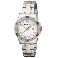 Wenger 0921.105 Women's Platoon White Dial Two Tone Bracelet Watch ,