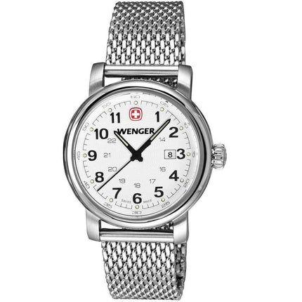 Wenger 1021.103 Women's Urban Classic White Dial Stainless Steel Mesh Bracelet Watch ,