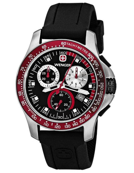 Wenger 70789 Men's Swiss Chronograph Rubber Strap Watch ,