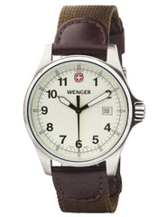 Wenger 72783 Men's Cream Dial 100M WR Nylon Strap Watch