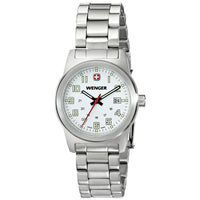 Wenger 72829 Women's Classic Field White Dial Stainless Steel Bracelet Swiss Watch ,