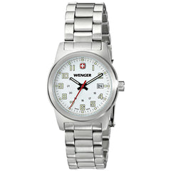 Wenger 72829 Women's Classic Field White Dial Stainless Steel Bracelet Swiss Watch