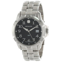 Wenger 78236 Men's GST Black Dial Stainless Steel Bracelet Watch ,