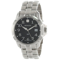 Wenger 78236 Men's GST Black Dial Stainless Steel Bracelet Watch
