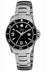 Wenger 79062 Women's Swiss Made SS Black Dial Watch