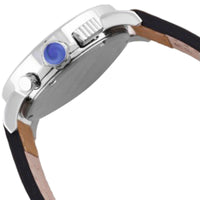 Wenger Men's Chronograph Watch - Attitude Blue Dial Brown Leather Strap | 01.0343.101 ,