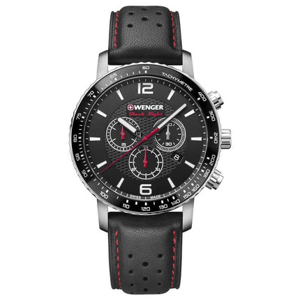 Wenger Men's Chronograph Watch - Roadster Black & White Dial Strap | 01.1843.101 ,