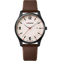 Wenger Men's Quartz Watch - City Active White Dial Rubber Strap | 01.1441.124 ,