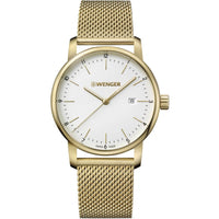 Wenger Men's Quartz Watch - Urban Classic Off-White Dial Mesh Bracelet | 01.1741.112 ,