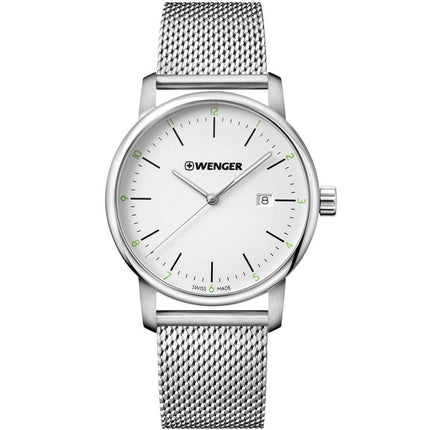 Wenger Men's Quartz Watch - Urban Classic Silver Tone Dial Bracelet | 01.1741.113 ,