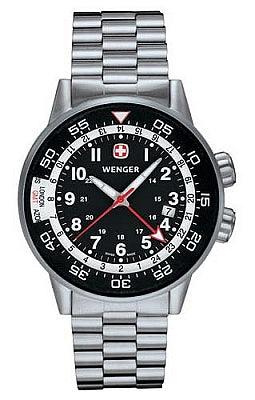 Wenger Men's Swiss Made Commando Traveler GMT Watch 74746 ,