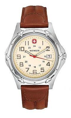 Wenger Men's Swiss Made Standard Issue XL Leather Strap Watch 73113 ,