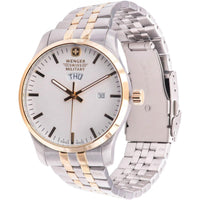 Wenger Men's Swiss Quartz Watch - Terragraph Silver Dial Steel Bracelet | 01.9041.214C ,