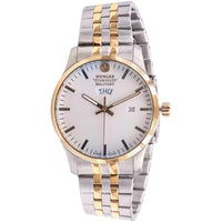 Wenger Men's Swiss Quartz Watch - Terragraph Silver Dial Steel Bracelet | 01.9041.214C ,