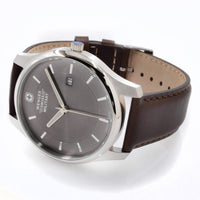 Wenger Men's Watch - City Classic Swiss Quartz Grey Dial Brown Strap | 01.9041.218S ,