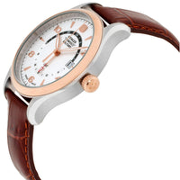 Wenger Men's Watch - Classic Swiss Quartz White Dial Brown Leather Strap | 79306C ,