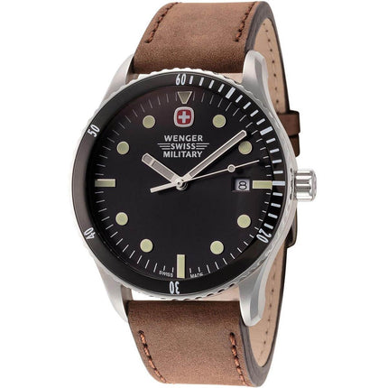 Wenger Men's Watch Grenadier Swiss Quartz Brown Leather Strap 01.9041.203S ,