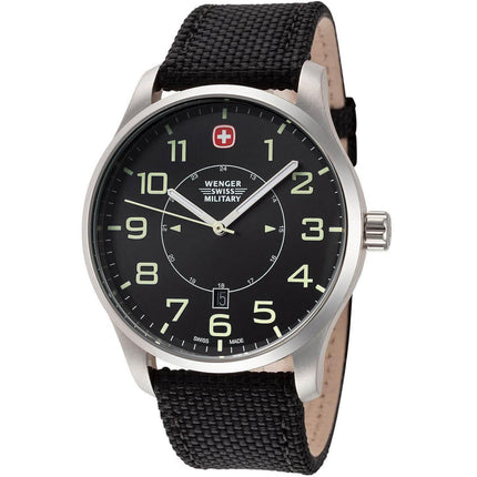 Wenger Men's Watch - Terragraph Swiss Quartz Black Dial Nylon Strap | 01.9041.222S ,