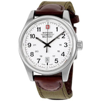 Wenger Men's Watch - Terragraph White Dial Swiss Leather and Nylon Strap | 79311S ,